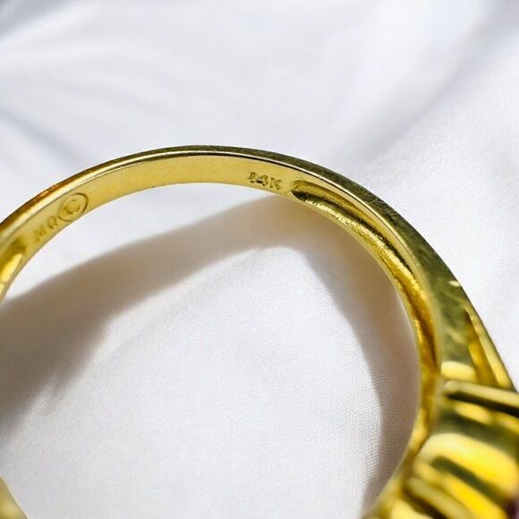 14K Gold- Natural Ruby & Diamond Ring -Size 6.25- .83CTTW -Oval- HIGH CLARITY-2g main image 2